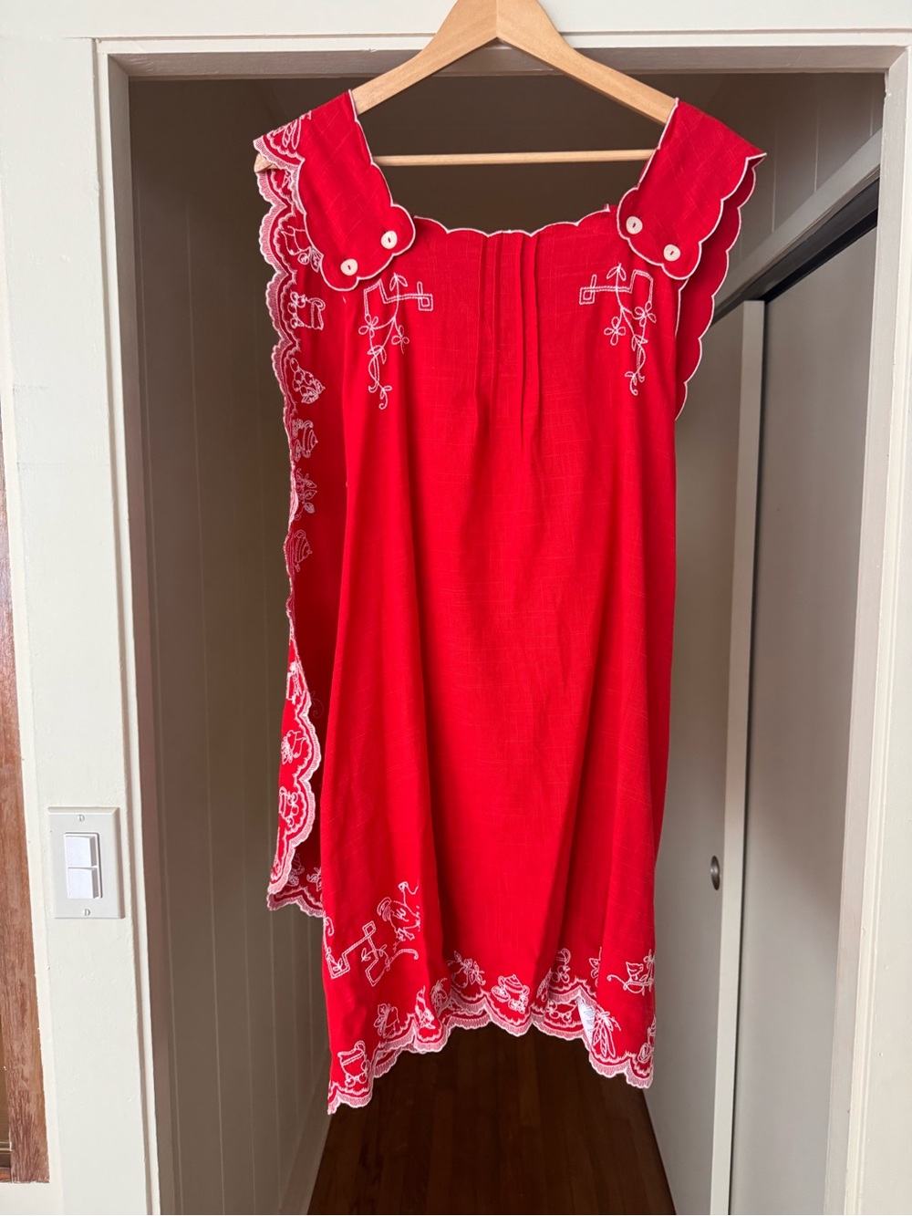 Damson Madder Red Embroidered Sundress